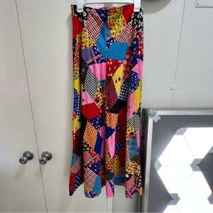 Beautiful Vintage 70s Boho Patchwork Maxi Skirt